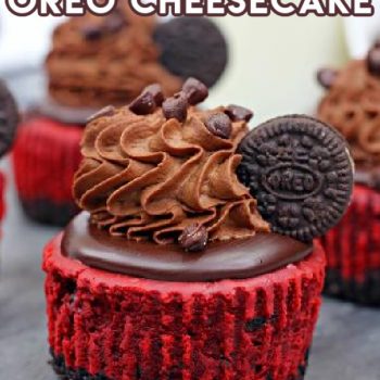 Mini Red Velvet Oreo Cheesecake