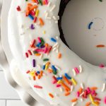 cake with sprinkles on white plate