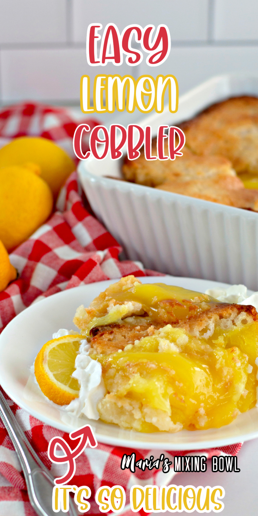 Easy Lemon Cobbler - Maria's Mixing Bowl Easy Lemon Cobbler