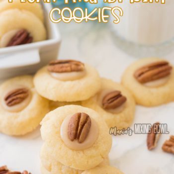 Caramel Pecan Thumbprint Cookies