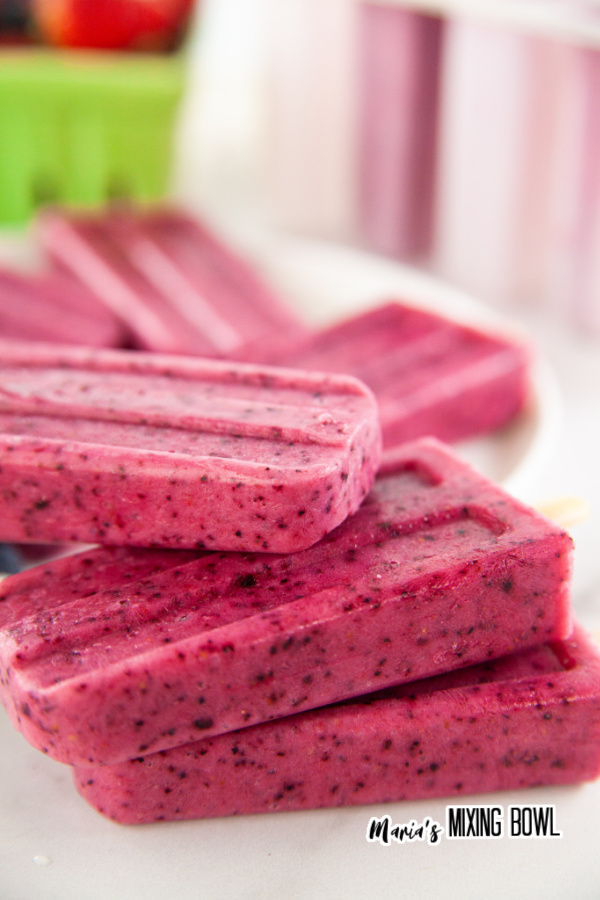 Closeup shot of healthy popsicles stacked atop one another