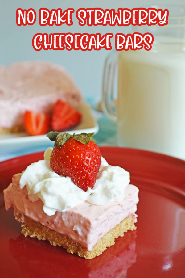 No Bake Strawberry Cheesecake Bars