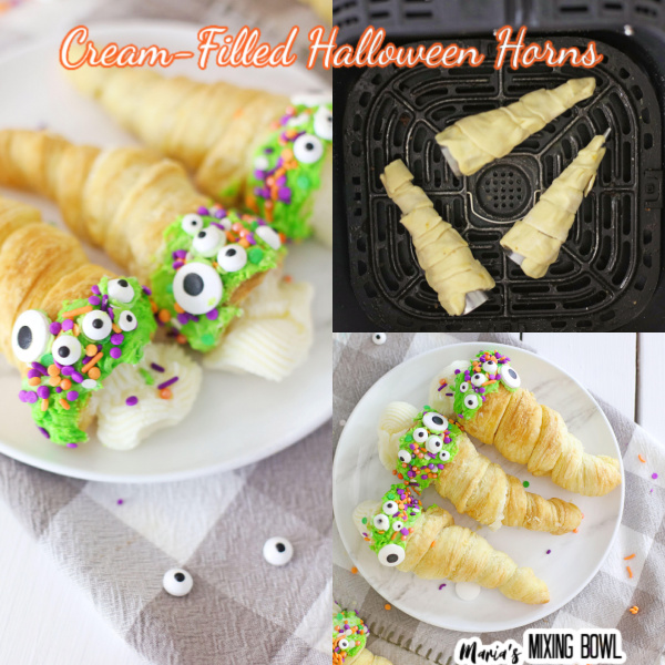Halloween cream horns