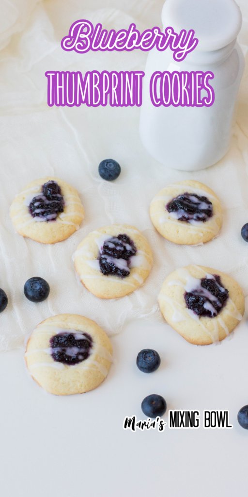 jam filled blueberry thumbprint cookies