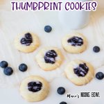 cookies on white board with blueberries
