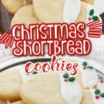 Christmas Shortbread Cookies on a tray