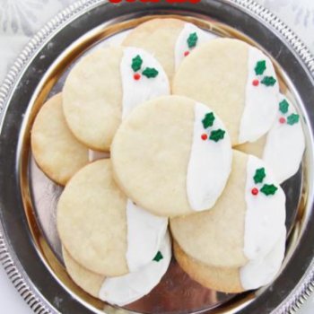 Christmas Shortbread Cookies with the Ultimate Holiday Garnish