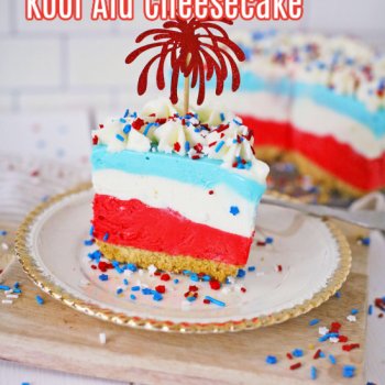 Patriotic Kool Aid Cheesecake