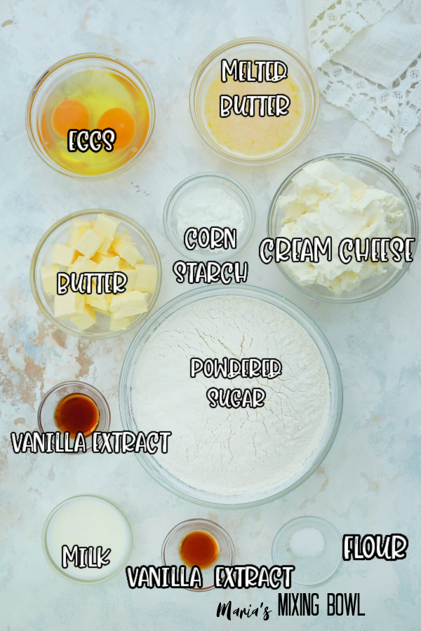 Ingredients for butter cake
