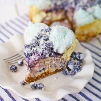 Sugared Blueberries Cheesecake