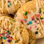 Funfetti Chocolate Chips Cookies in a white bowl