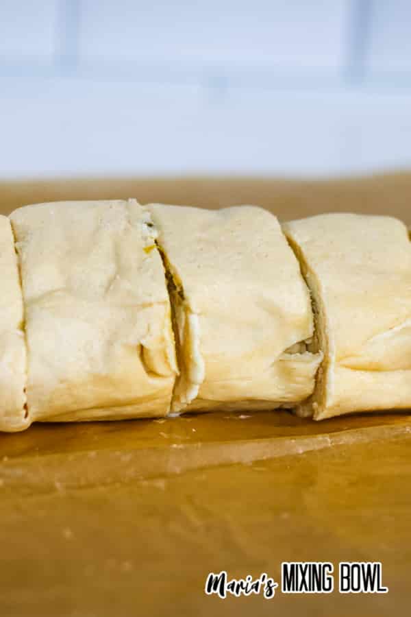 pinwheels sliced ready for baking