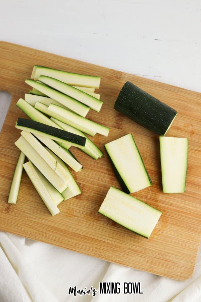sliced vegetable on a wooden cutting board