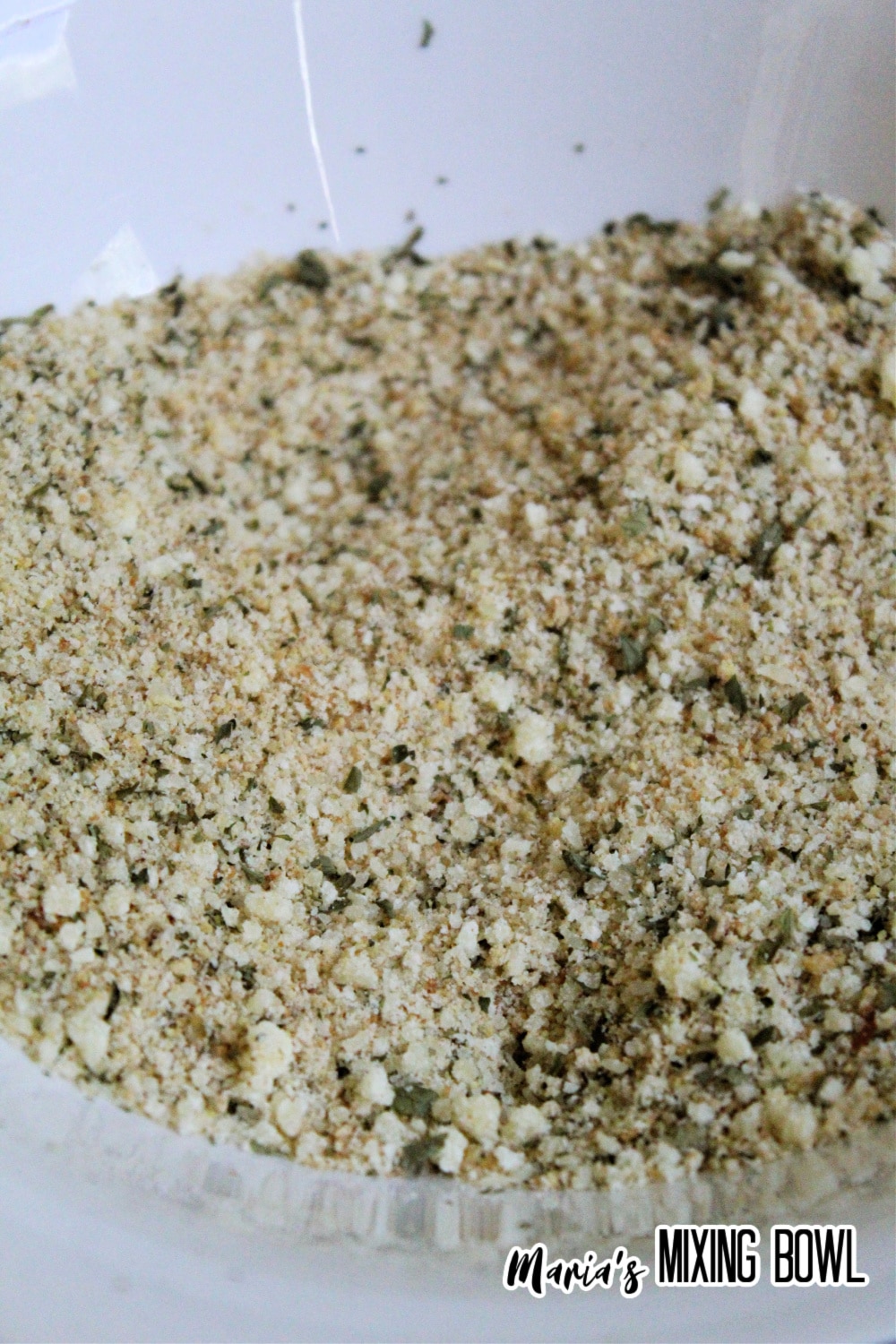 breadcrumbs on a white plate