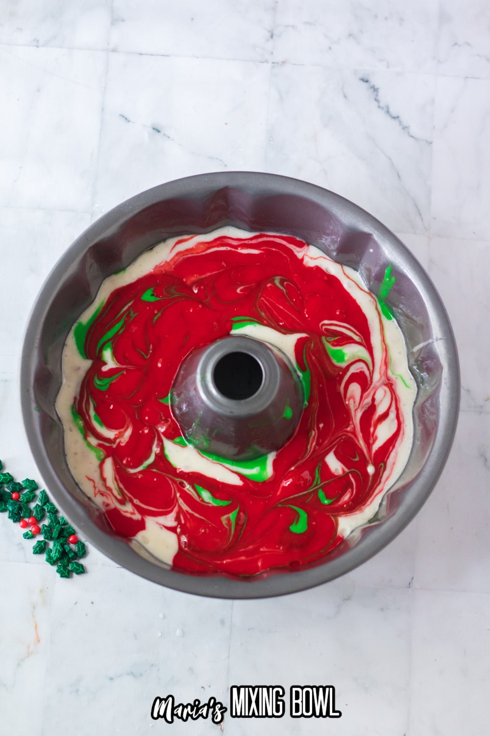 batter in a nonstick can pan