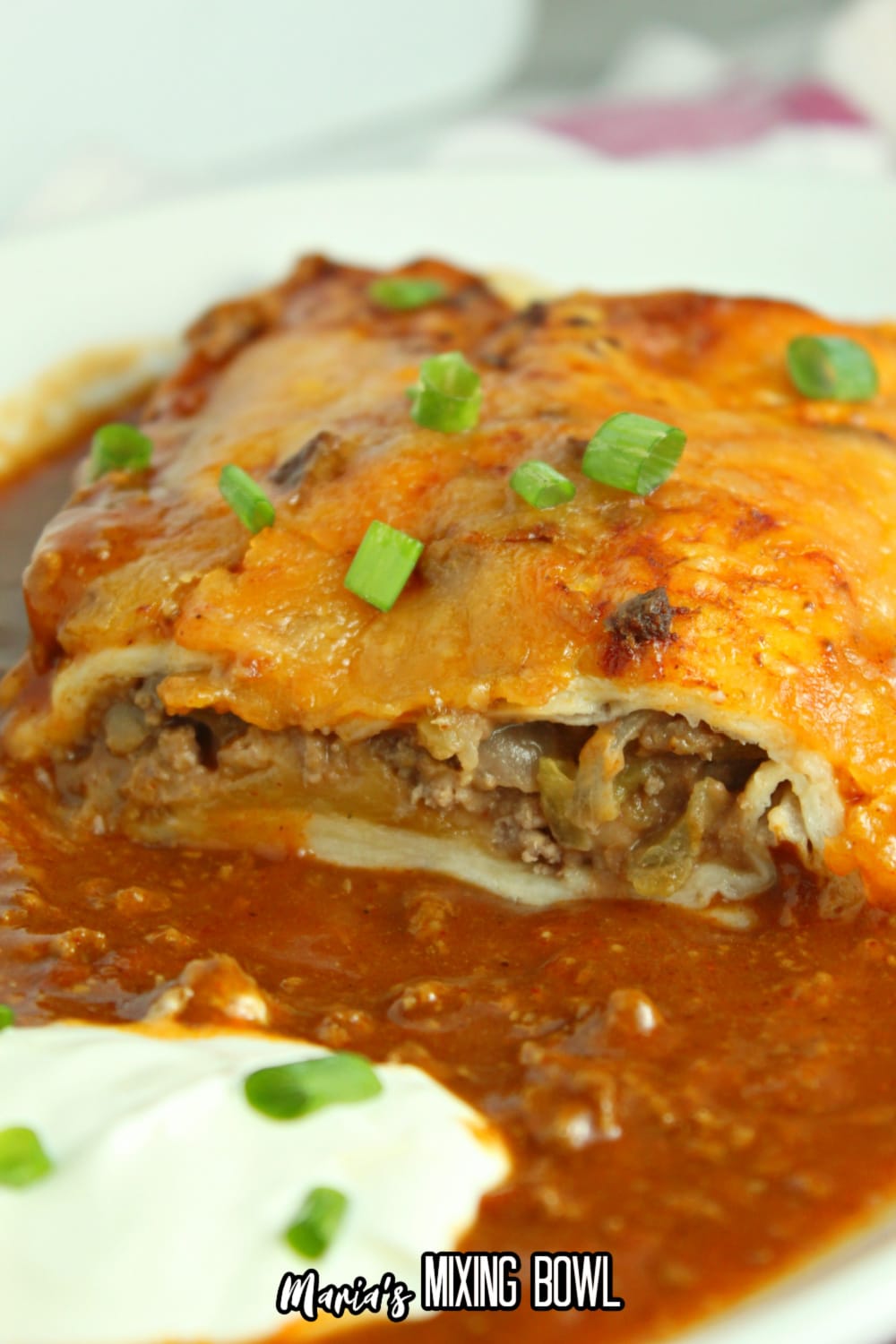 easy wet burritos on a white plate