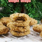 old fashioned ginger snaps on a cooling rack