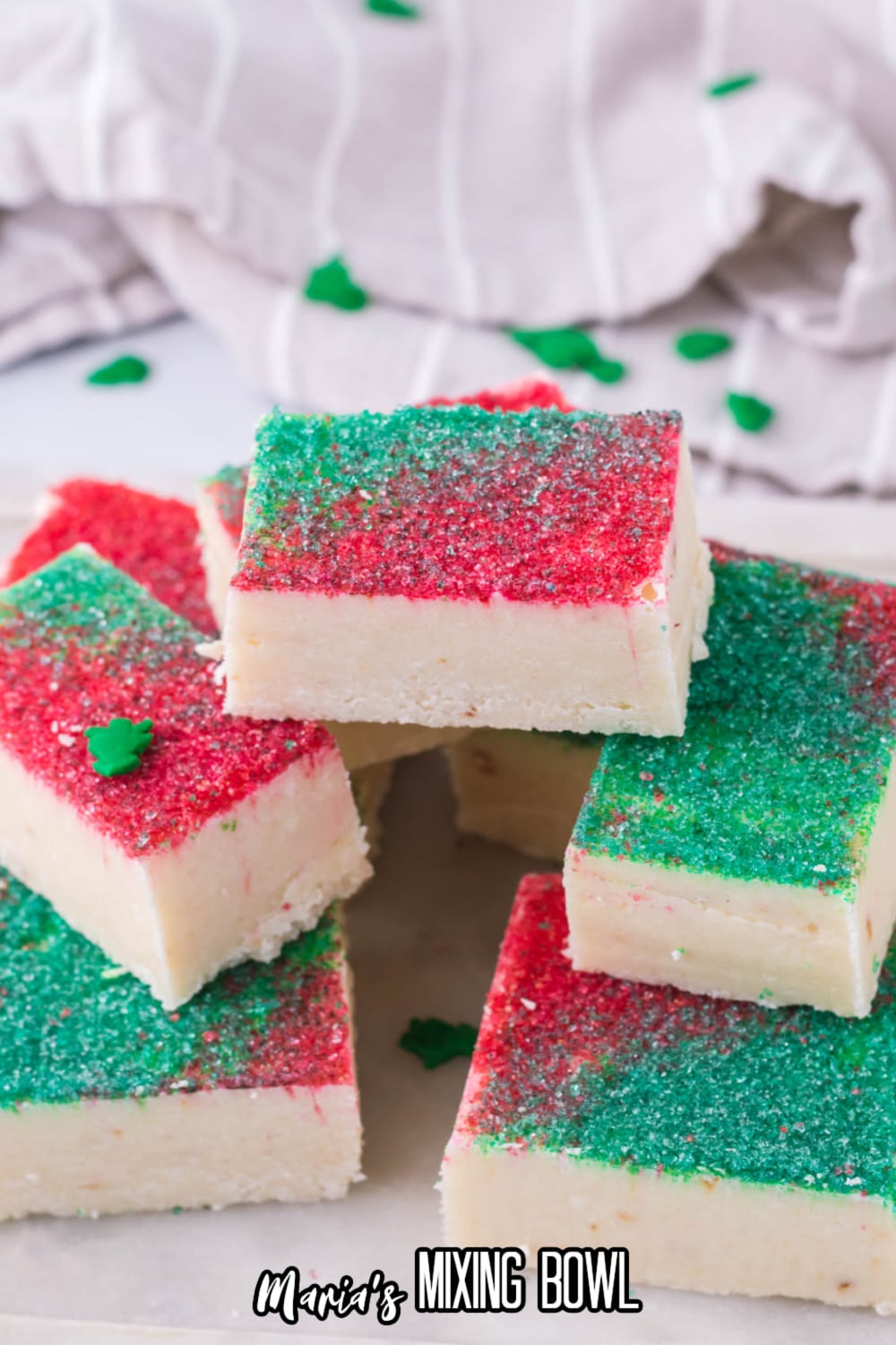 sugar cookie fudge stacked
