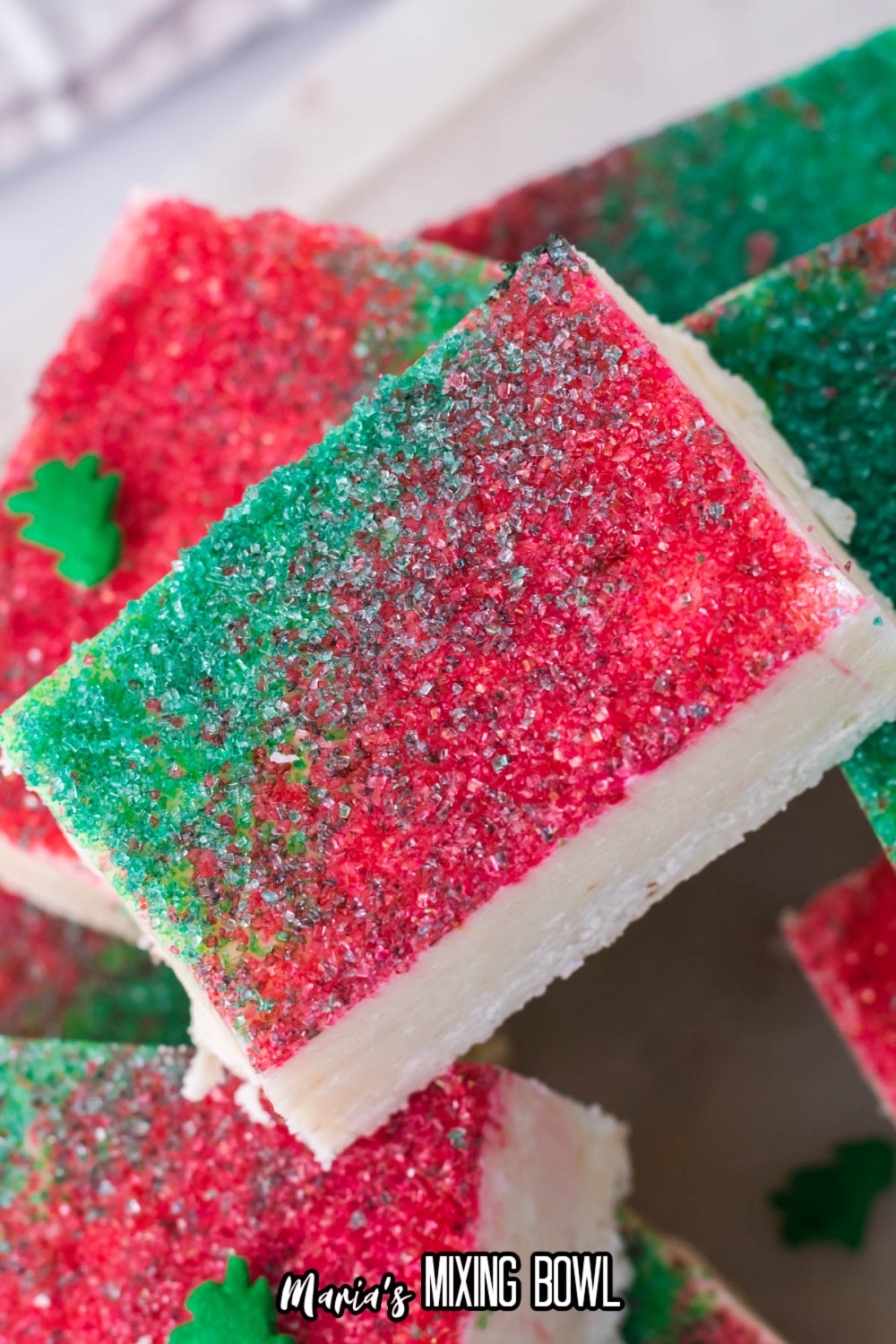 close up of a piece of sugar cookie fudge
