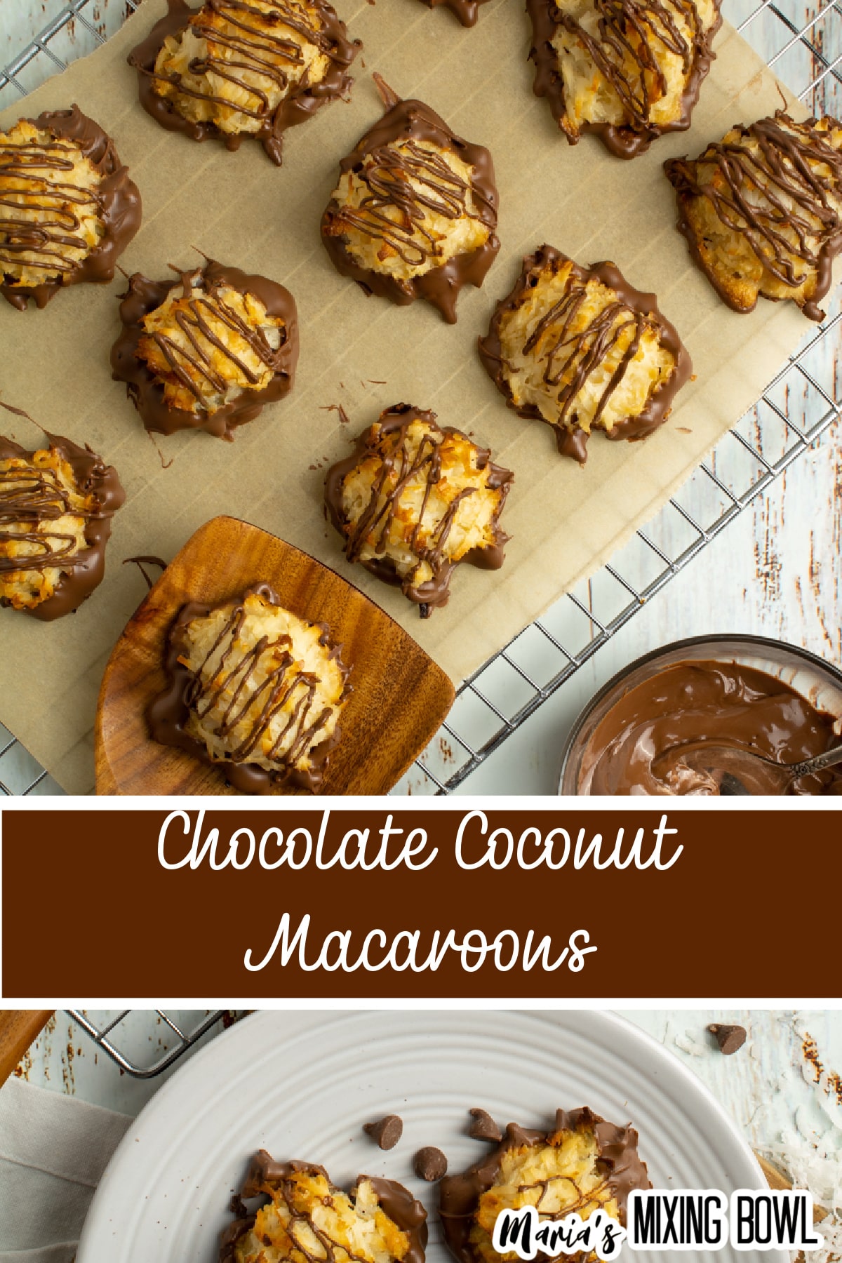 chocolate dipped cookies on a parchment lined cooling rack with the name in text pinterest