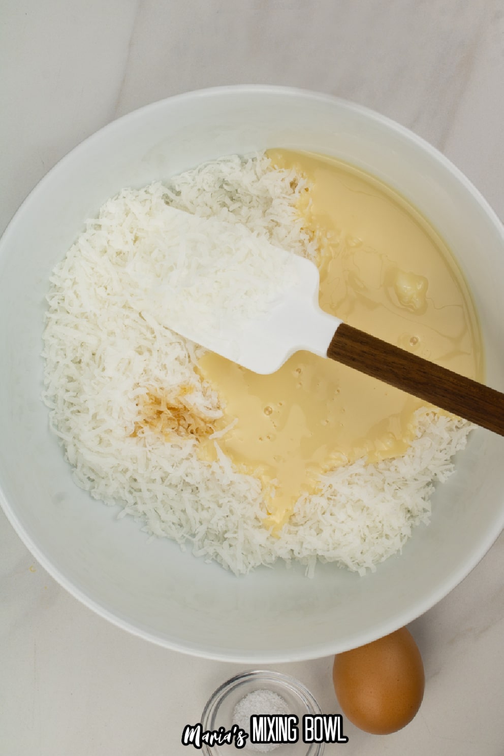coconut and sweetened condensed milk