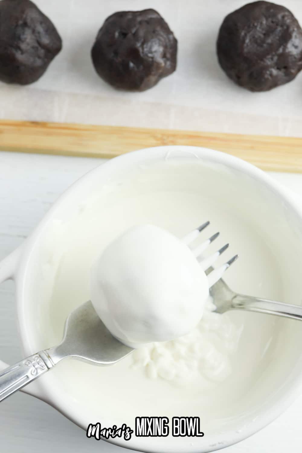 oreo balls dipped in white chocolate