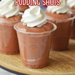 close up of a hot cocoa pudding shot with the name in text for pinterest