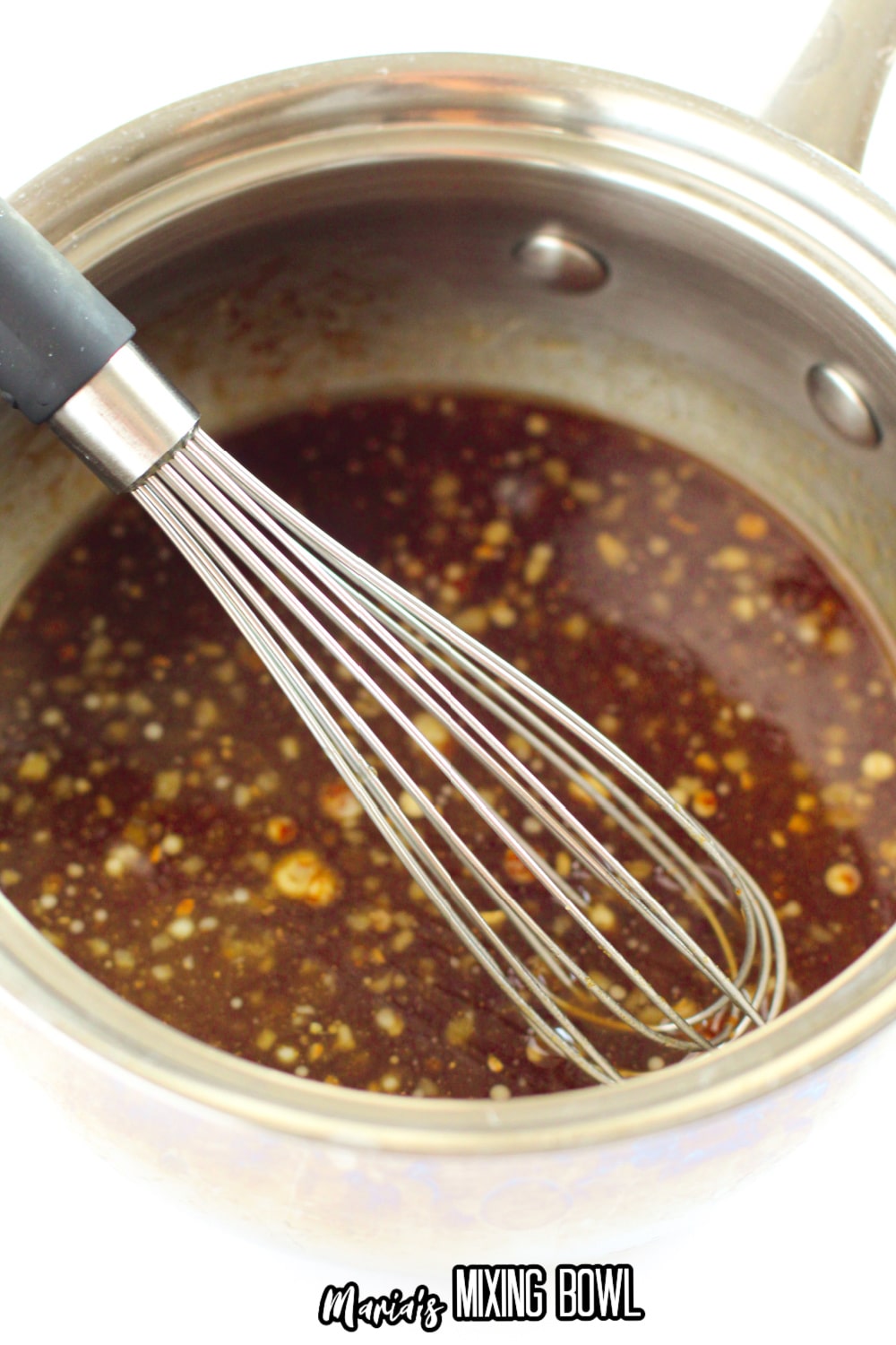 sauce being cooked in a saucepan