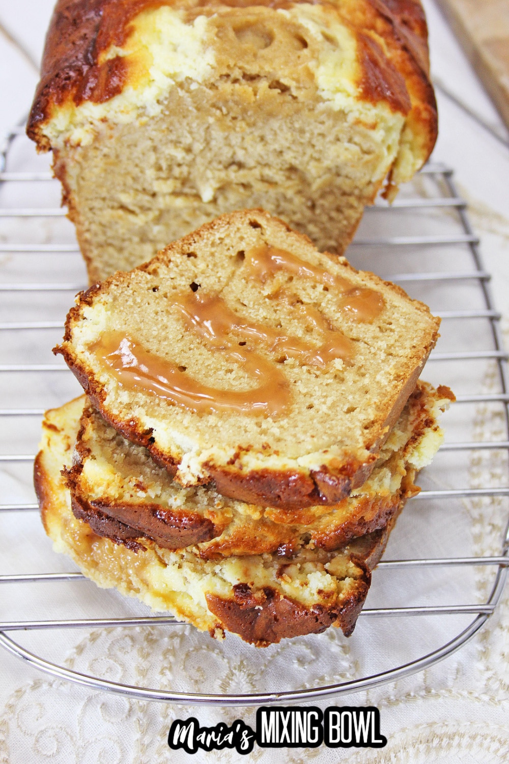 Caramel Bread with Cream Cheese Filling