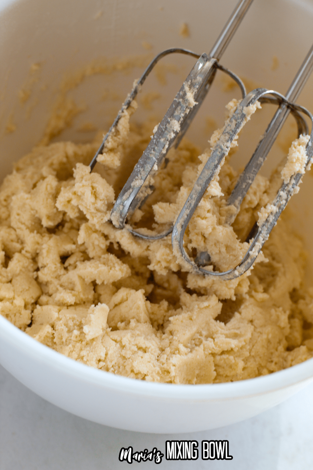 cookie dough in a mixing bowl