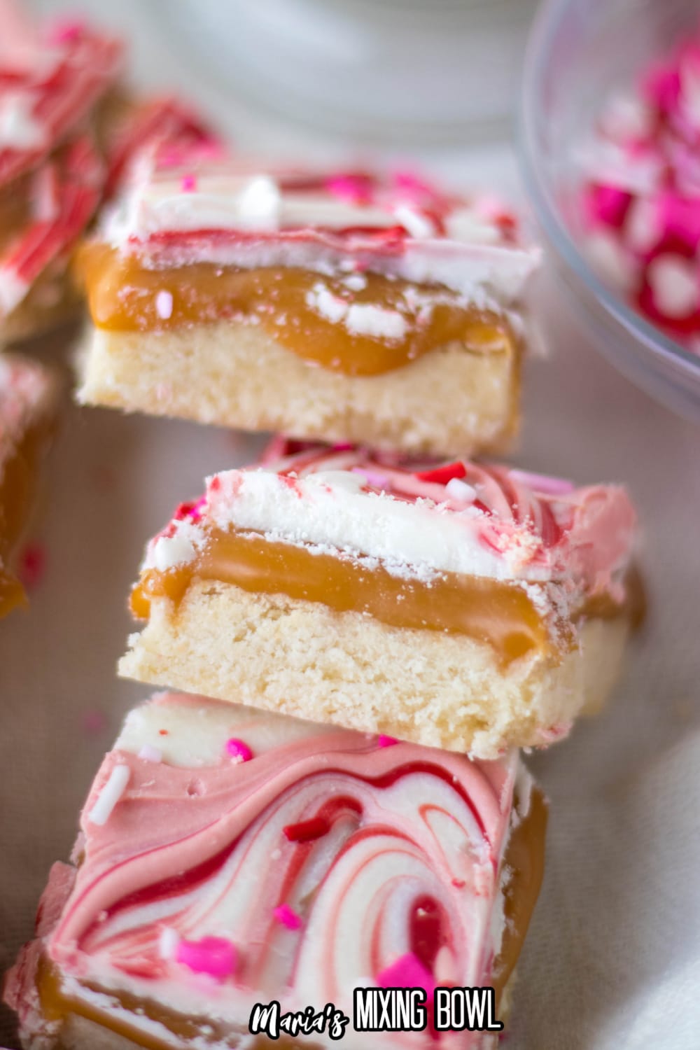 close up of three millionaire bars