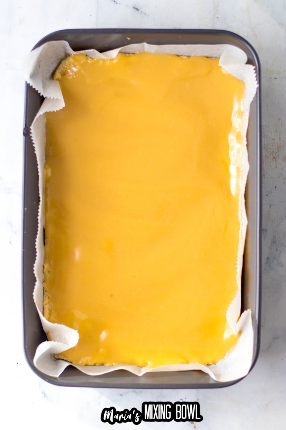 caramel poured on top of shortbread