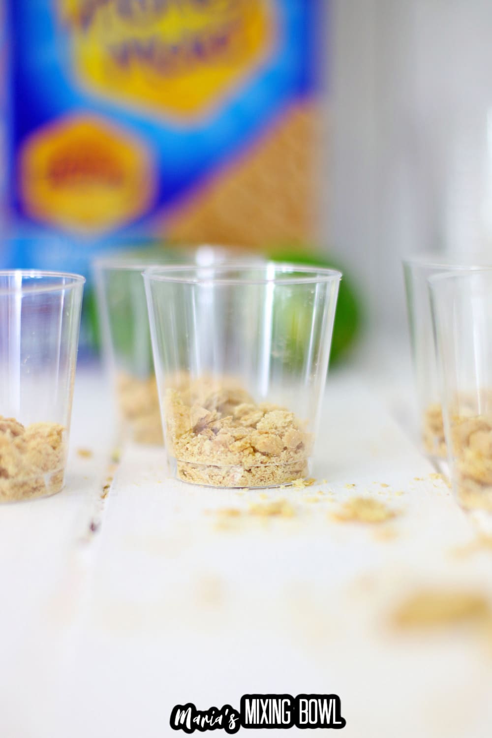 graham crackers in a shot glass