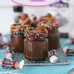 tootsie rolls shots on a wire rack