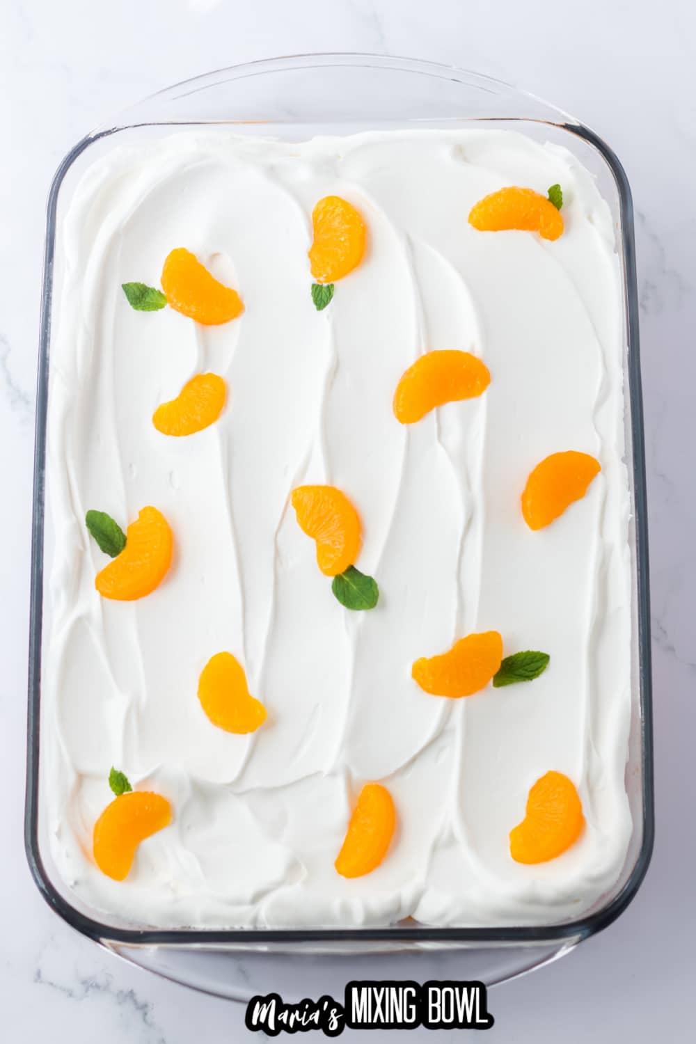 finished lush in a glass baking dish