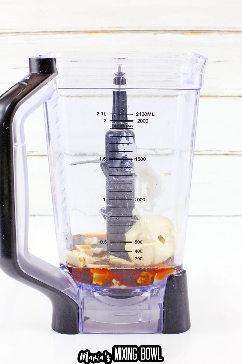coffee and ice cream in a blender