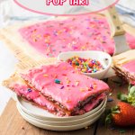 slices of sheet pan pop tart on small white plates