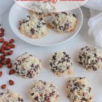 almond joy cookies on a white background