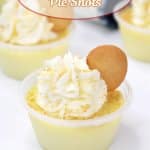 banana cream pie shots on a white background