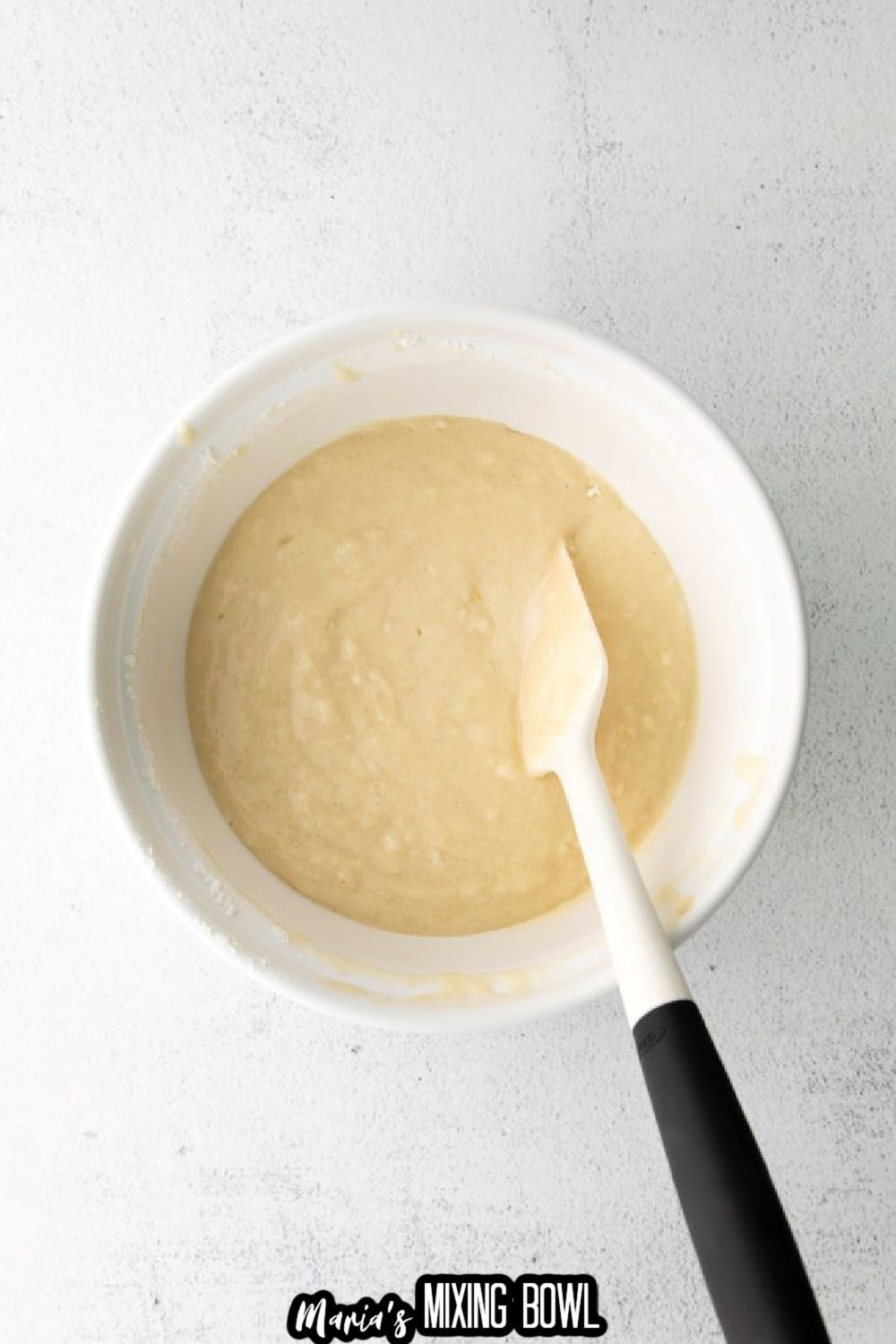 donut batter in a white bowl
