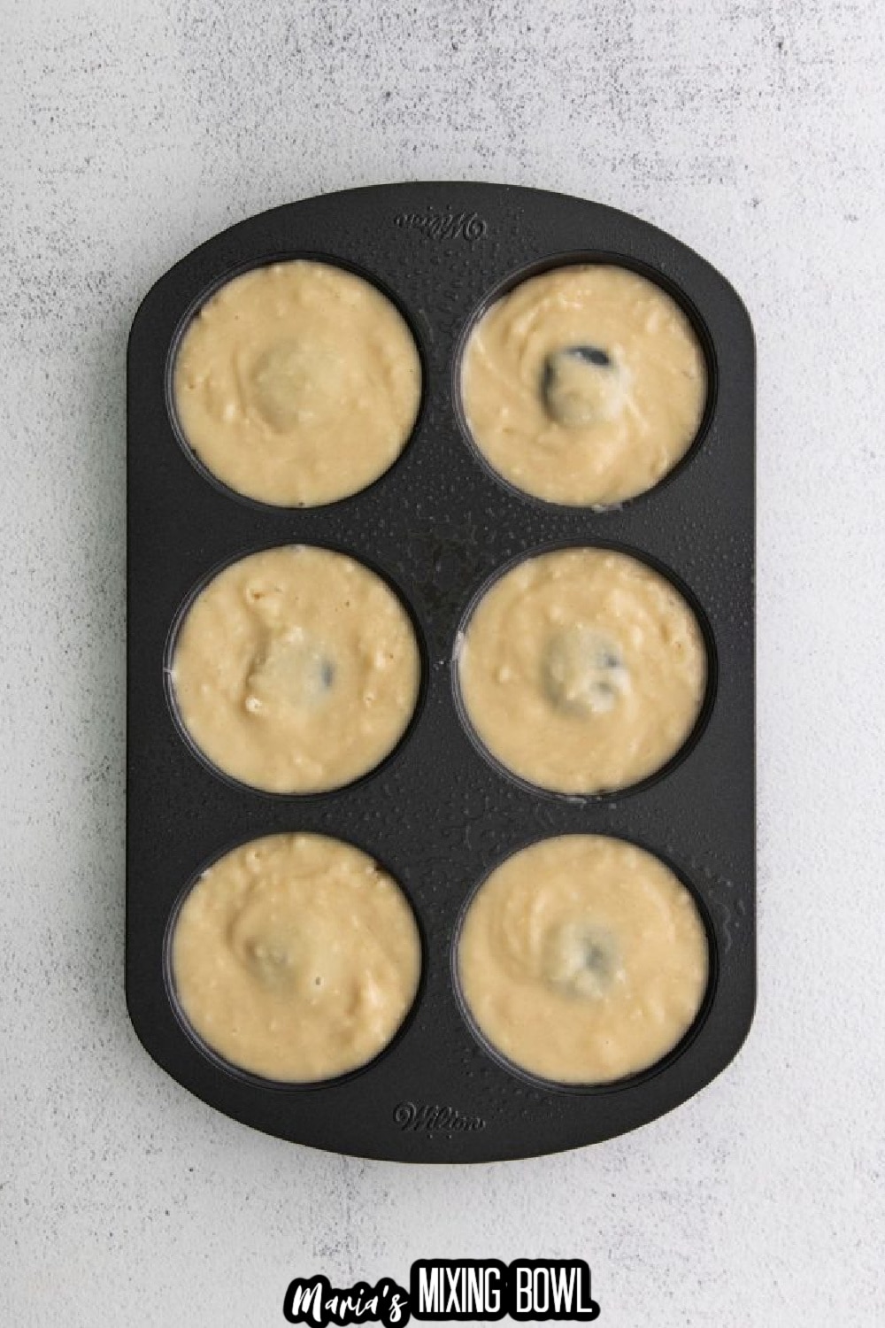 batter in a donut pan