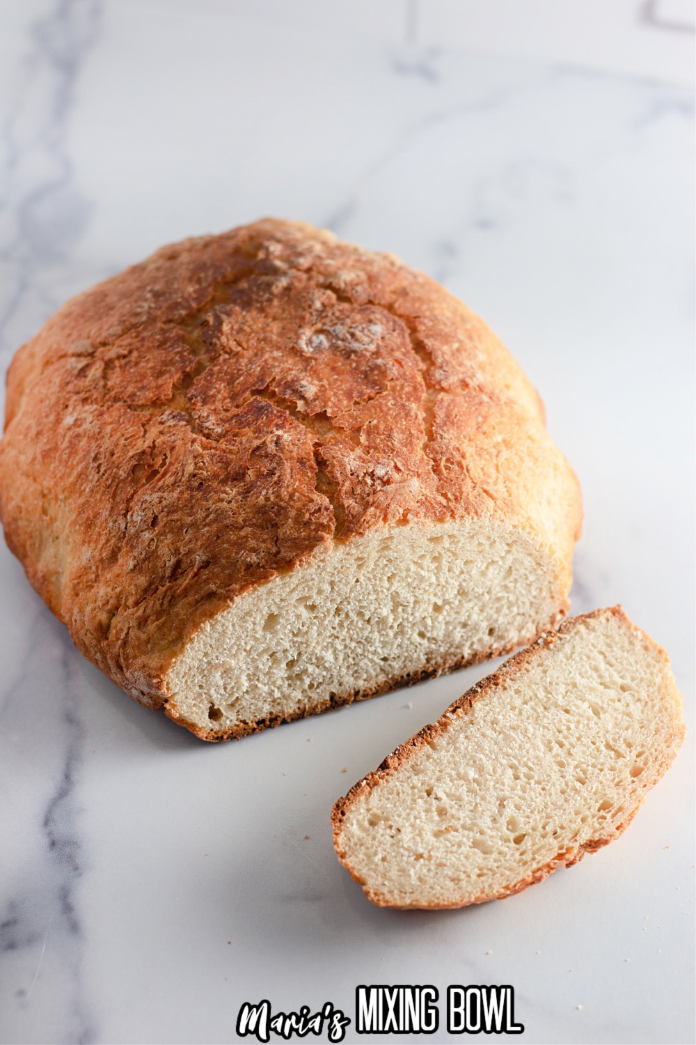 loaf of bread with the end sliced off