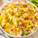 white bowl filled with loaded cream corn
