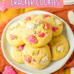 seven animal cracker cookies stacked on a plate.