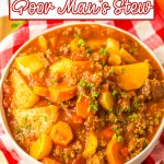 bowl full of poor man's stew.