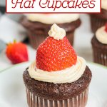 santa hat cupcake on a plate