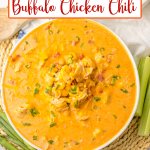 bowl full of buffalo chicken chili.