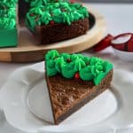 slice of spiced cookie cake on a plate.