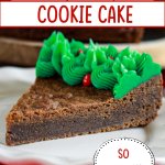 slice of spiced cookie cake on a plate.