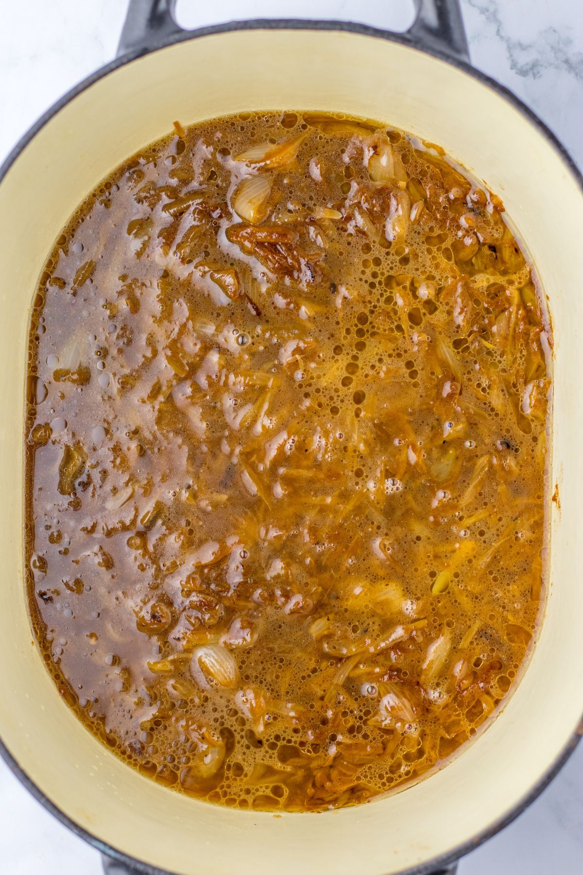 cooked onions in a large dutch oven.